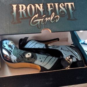 LIMITED EDITION Iron Fist Zombie Stomper sz 8 glow-in-the-dark heels